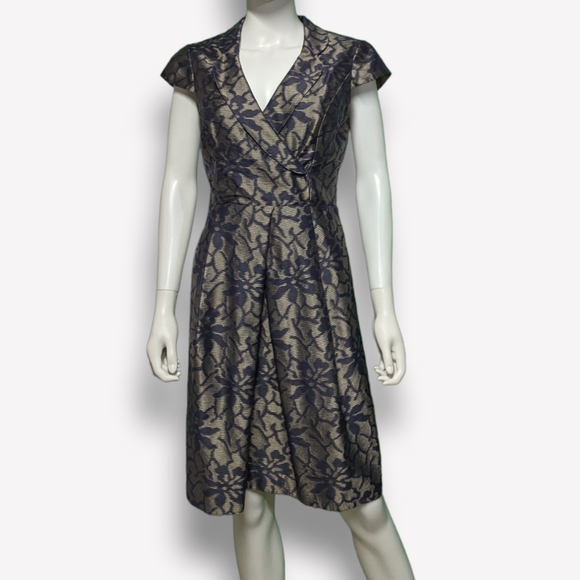 Aidan Mattox Dress in Navy Combo, 6 - Picture 7 of 11